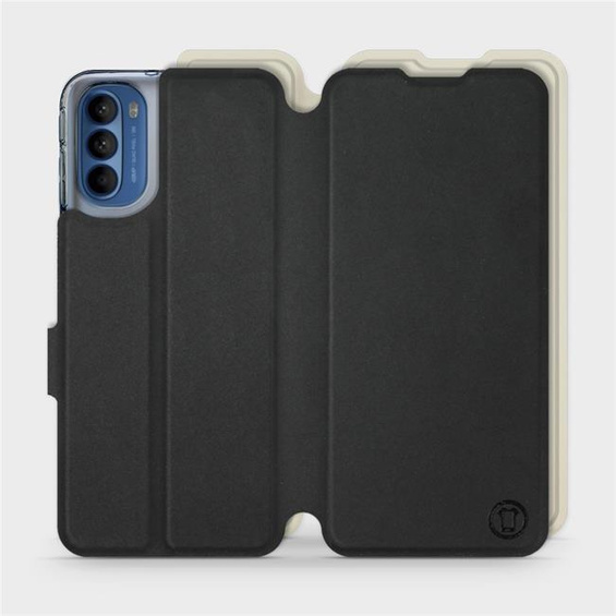 Hülle für Motorola Moto G41 - Farbe Schwarz mit Platin
