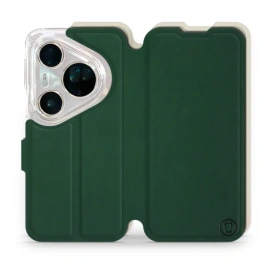 Hülle für Huawei Pura 80 Ultra - Farbe Grün mit Platin