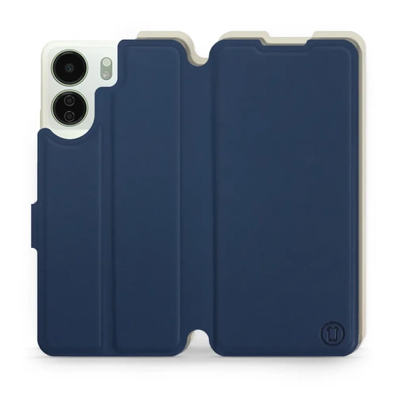 Hülle für Xiaomi Redmi 13C - Farbe Marineblau mit Platin