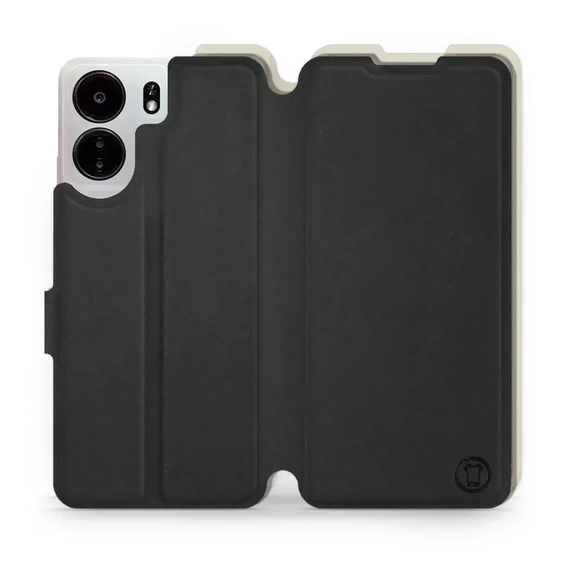 Hülle für Xiaomi POCO C65 - Farbe Schwarz mit Platin