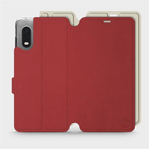 Hülle für Samsung Galaxy Xcover Pro - Farbe Dunkelrot mit Platin