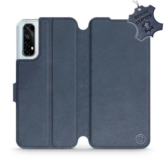 Hülle für Realme 7 - Farbe Blue Leather