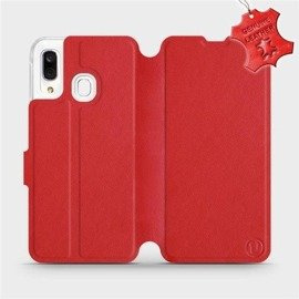 Hülle für Samsung Galaxy A40 - Farbe Red Leather