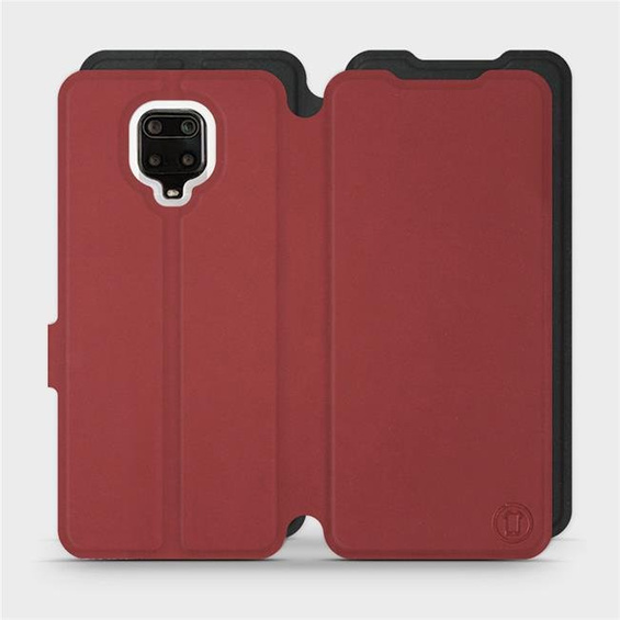 Hülle für Xiaomi Redmi Note 9 Pro - Farbe Dunkelrot mit Schwarz