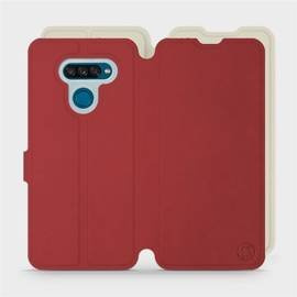 Hülle für LG K50S - Farbe Dunkelrot mit Platin