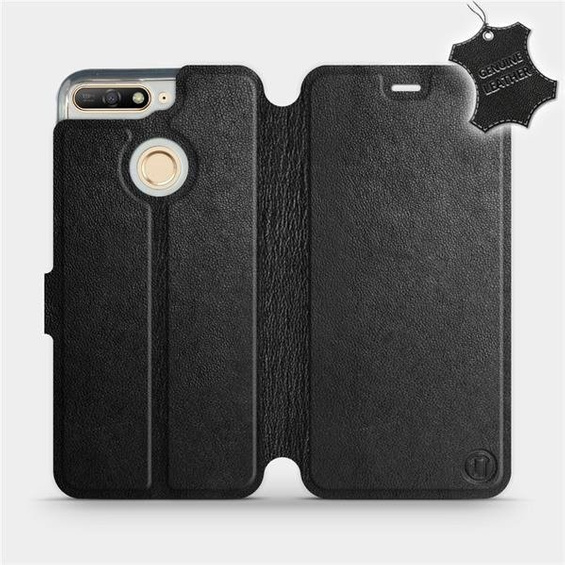 Hülle für Huawei Y6 Prime 2018 - Farbe Black Leather