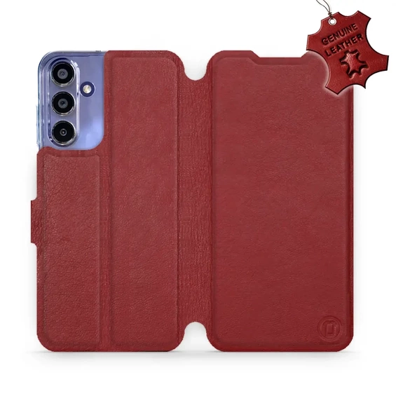Hülle für Samsung Galaxy A15 4G - Farbe Dark Red Leather