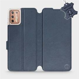 Hülle für Motorola Moto G9 Plus - Farbe Blue Leather