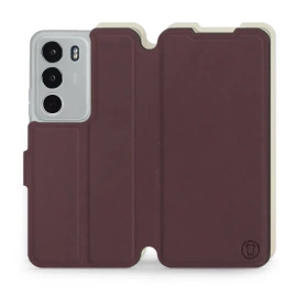 Hülle für Realme P3 lite - Farbe Burgund mit Platin