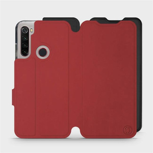 Hülle für Xiaomi Redmi Note 8 2021 - Farbe Dunkelrot mit Schwarz