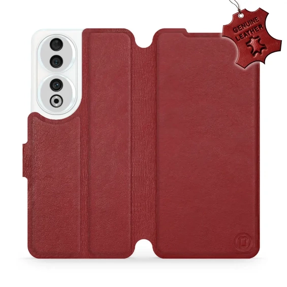 Hülle für Huawei Honor 90 - Farbe Dark Red Leather
