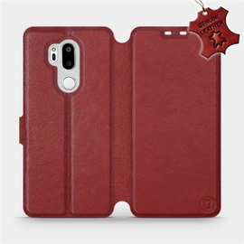 Hülle für LG G7 ThinQ - Farbe Dark Red Leather