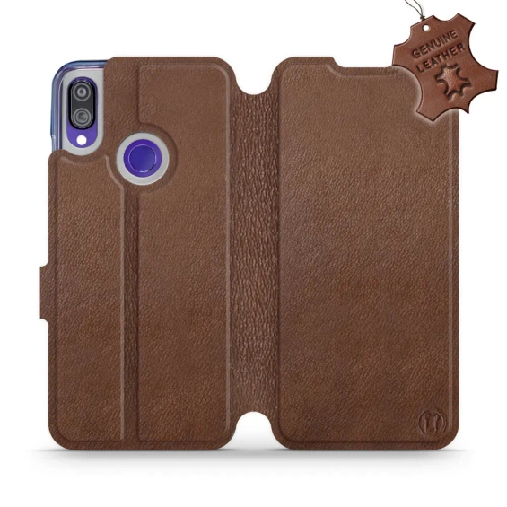 Hülle für Xiaomi Redmi Note 7 - Farbe Brown Leather