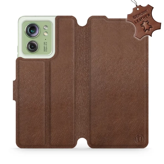 Hülle für Motorola Edge 40 - Farbe Brown Leather