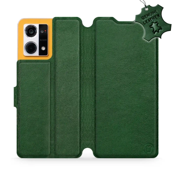 Hülle für Oppo Reno 7 4G - Farbe Green Leather