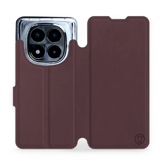 Hülle für Xiaomi POCO X7 - Farbe Burgund mit Schwarz