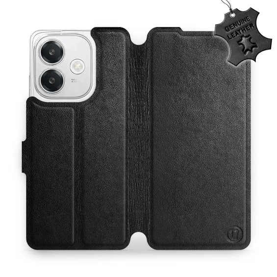 Hülle für OPPO A40 - Farbe Black Leather