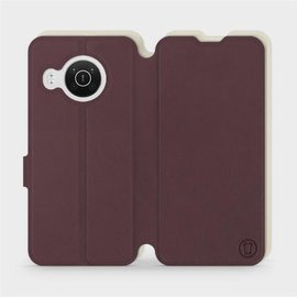 Hülle für Nokia X20 - Farbe Burgund mit Platin