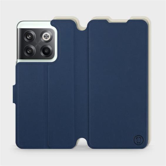 Hülle für OnePlus 10T - Farbe Marineblau mit Platin
