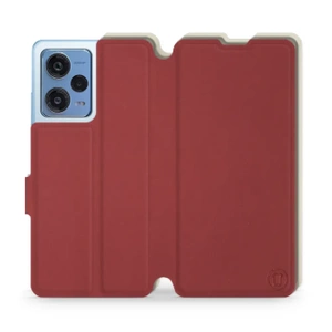 Hülle für Xiaomi Redmi Note 12 Pro 5G - Farbe Dunkelrot mit Platin