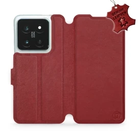 Hülle für Xiaomi 14 Pro - Farbe Dark Red Leather