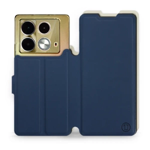 Hülle für Infinix Note 40 - Farbe Marineblau mit Platin