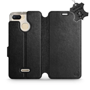 Hülle für Xiaomi Redmi 6 - Farbe Black Leather