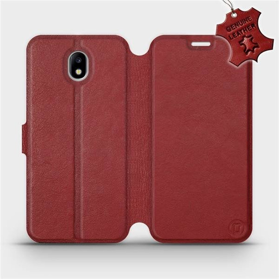 Hülle für Samsung Galaxy J7 2017 - Farbe Dark Red Leather
