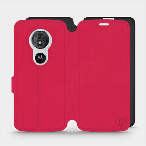 Hülle für Motorola Moto G6 Play - Farbe Rot mit Schwarz