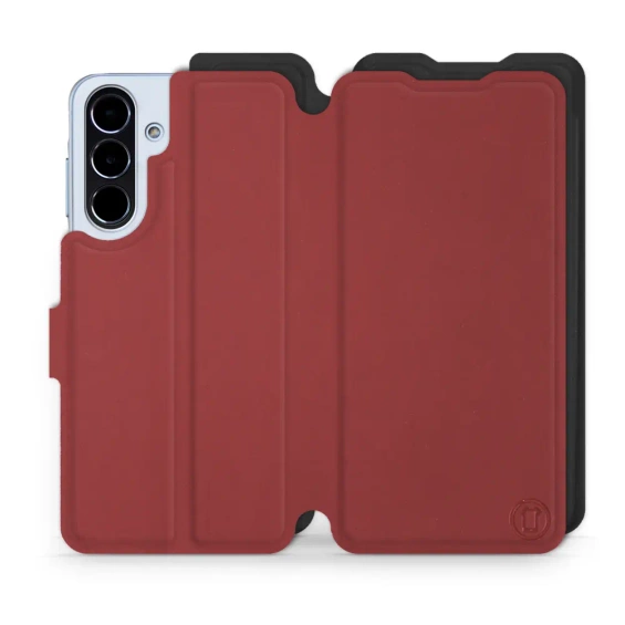 Hülle für Samsung Galaxy A56 5G - Farbe Dunkelrot mit Schwarz