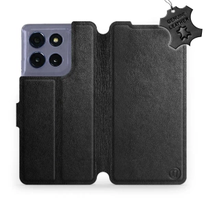 Hülle für Motorola Moto G86 5G - Farbe Black Leather