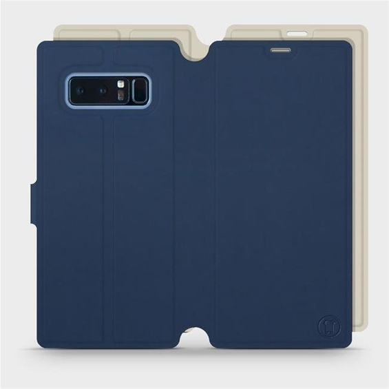 Hülle für Samsung Galaxy Note 8 - Farbe Marineblau mit Platin