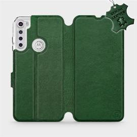 Hülle für Motorola One Fusion Plus - Farbe Green Leather