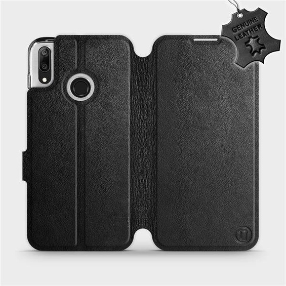 Hülle für Huawei Y7 2019 - Farbe Black Leather