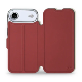 Hülle für Apple iPhone 17 Air - Farbe Dunkelrot mit Platin