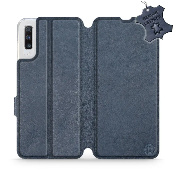 Hülle für Samsung Galaxy A70 - Farbe Blue Leather
