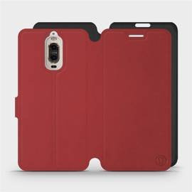 Hülle für Huawei Mate 9 Pro - Farbe Dunkelrot mit Schwarz