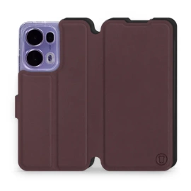 Hülle für OPPO Reno 13 Pro - Farbe Burgund mit Schwarz