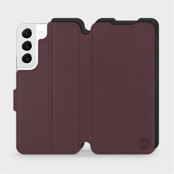 Hülle für Samsung Galaxy S22 - Farbe Burgund mit Schwarz