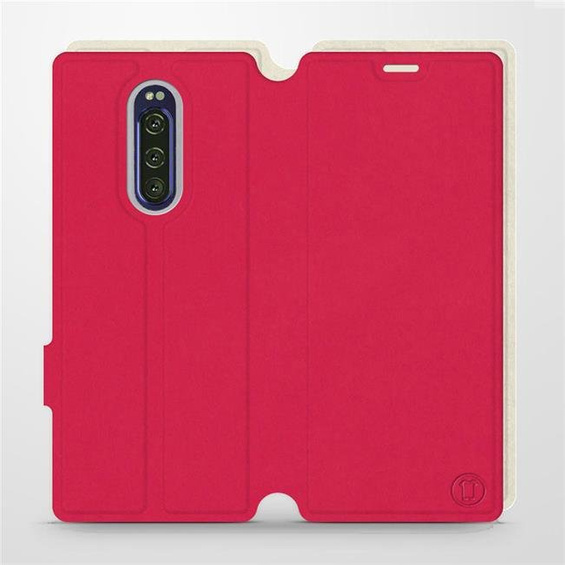 Hülle für Sony Xperia 1 - Farbe Rot mit Platin