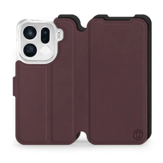 Hülle für OPPO Find X9 pro - Farbe Burgund mit Schwarz