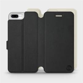 Hülle für Apple iPhone 8 Plus - Farbe Schwarz mit Platin