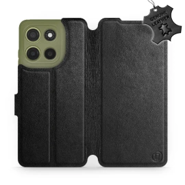 Hülle für Motorola Moto G15 - Farbe Black Leather