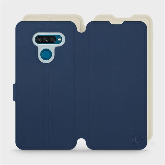 Hülle für LG K50S - Farbe Marineblau mit Platin