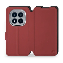 Hülle für Xiaomi Redmi Note 15 Pro 5G - Farbe Dunkelrot mit Schwarz