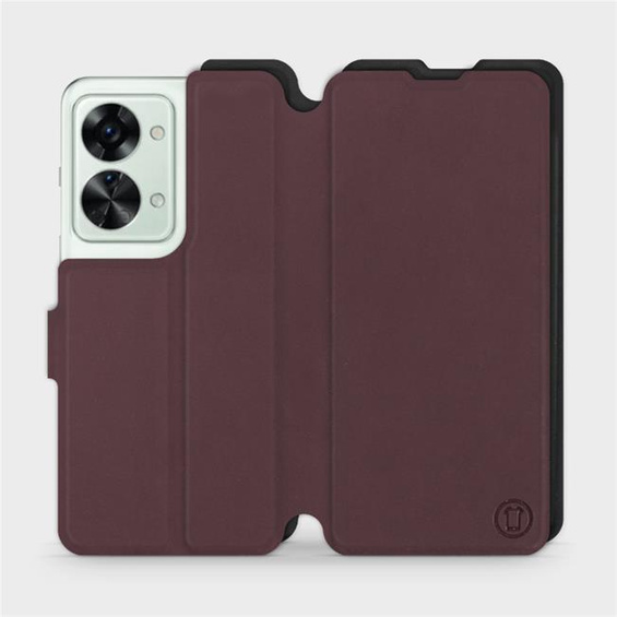 Hülle für OnePlus Nord 2T 5G - Farbe Burgund mit Schwarz