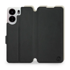 Hülle für Xiaomi POCO C65 - Farbe Schwarz mit Platin