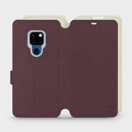 Hülle für Huawei Mate 20 - Farbe Burgund mit Platin