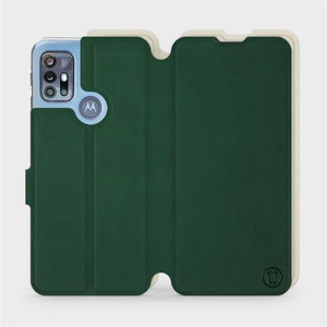 Hülle für Motorola Moto G20 - Farbe Grün mit Platin