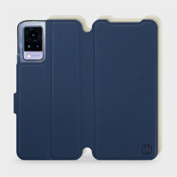 Hülle für Vivo V21 5G - Farbe Marineblau mit Platin
